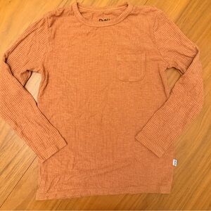 Little Sleepies Ribbed Relaxed Long Sleeve Pocket Tee - Size 5